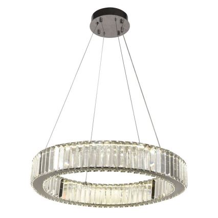 Suspension filaire en cristal à intensité variable LED/40W/230V 3000-6500K chrome brillant + télécommande