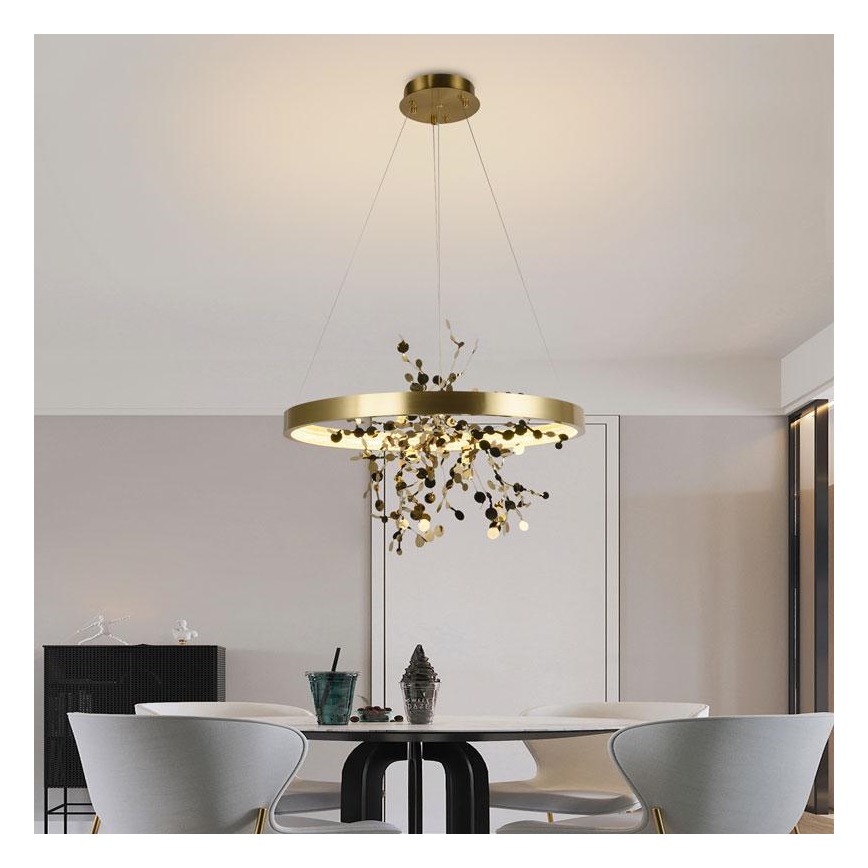 Suspension filaire à intensité variable LED/40W/230V 3000-6500K doré + télécommande