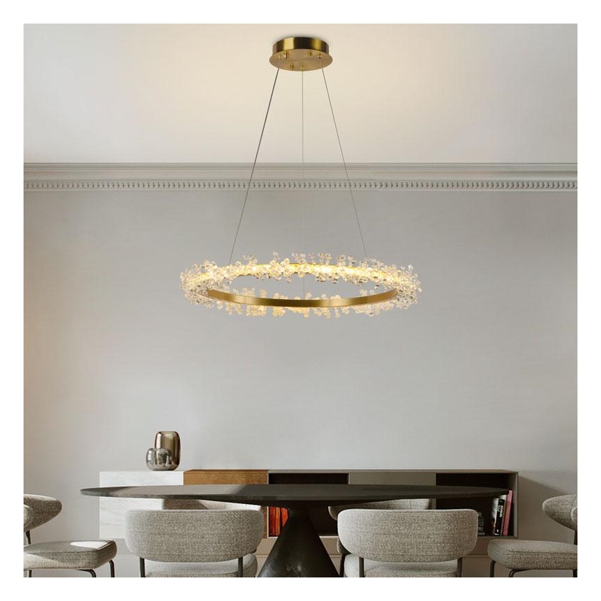 Suspension filaire à intensité variable LED/40W/230V 3000-6500K doré + télécommande