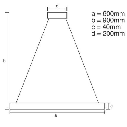 Suspension filaire à intensité variable LED/42W/230V 3000-6500K + télécommande