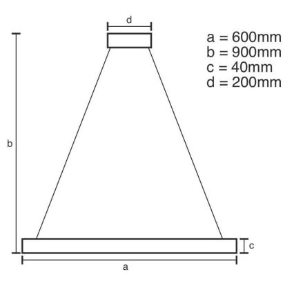 Suspension filaire à intensité variable LED/42W/230V 3000-6500K + télécommande