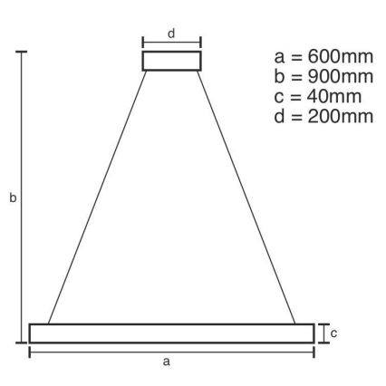 Suspension filaire à intensité variable LED/42W/230V 3000-6500K d. 60 cm + Télécommande
