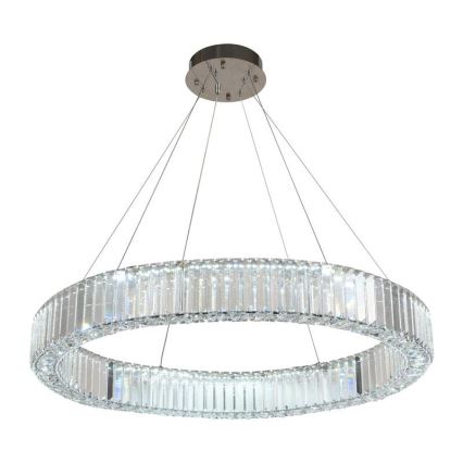 Suspension filaire en cristal à intensité variable LED/50W/230V 3000-6500K chrome brillant + télécommande