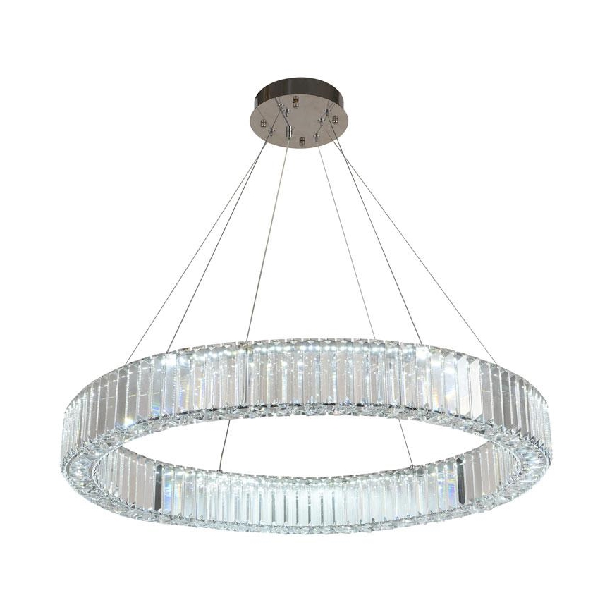Suspension filaire en cristal à intensité variable LED/50W/230V 3000-6500K chrome brillant + télécommande