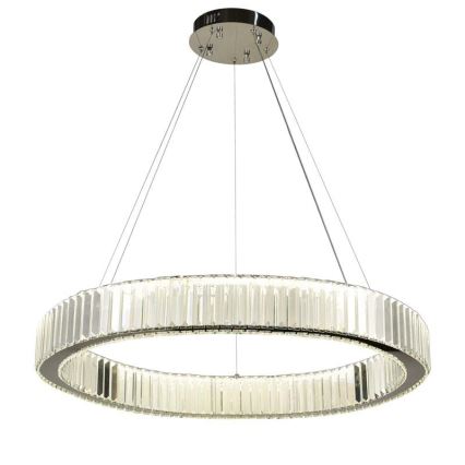 Suspension filaire en cristal à intensité variable LED/50W/230V 3000-6500K chrome brillant + télécommande