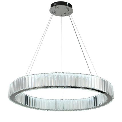 Suspension filaire en cristal à intensité variable LED/50W/230V 3000-6500K chrome brillant + télécommande