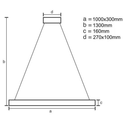 Suspension filaire à intensité variable LED LED/50W/230V 3000-6500K doré + télécommande