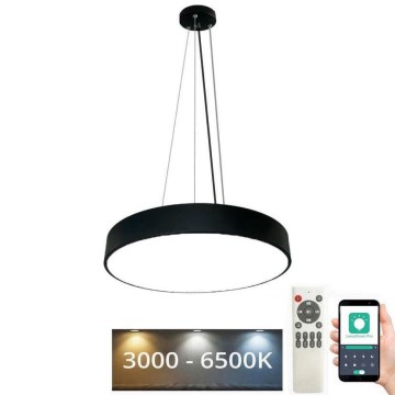 Suspension filaire à intensité variable LED/50W/230V 3000-6500K noir + Télécommande