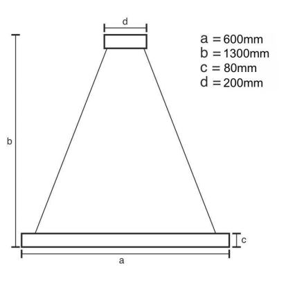 Suspension filaire à intensité variable LED/50W/230V 3000-6500K + télécommande