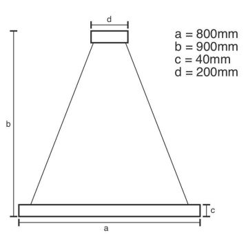 Suspension filaire à intensité variable LED/55W/230V 3000-6500K + télécommande