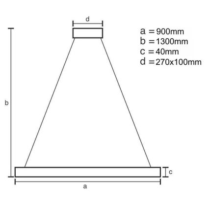 Suspension filaire à intensité variable LED/55W/230V 3000-6500K + télécommande