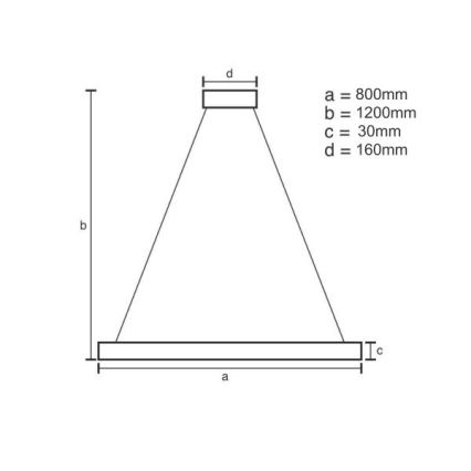Suspension filaire à intensité variable LED/55W/230V 3000-6500K + Télécommande