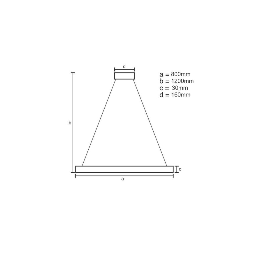 Suspension filaire à intensité variable LED/55W/230V 3000-6500K + Télécommande