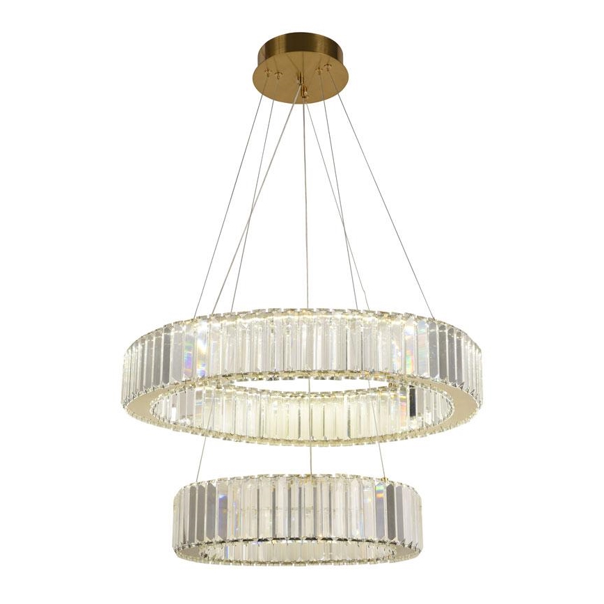 Suspension filaire à intensité variable LED/65W/230V 3000-6500K chrome/doré + Télécommande