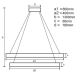 Suspension filaire à intensité variable LED/65W/230V 3000-6500K chrome + télécommande