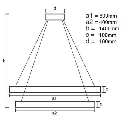 Suspension filaire en cristal à intensité variable LED/65W/230V 3000-6500K chrome brillant + télécommande