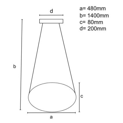 Suspension filaire à intensité variable LED/65W/230V 3000-6500K d. 48 cm gris + Télécommande