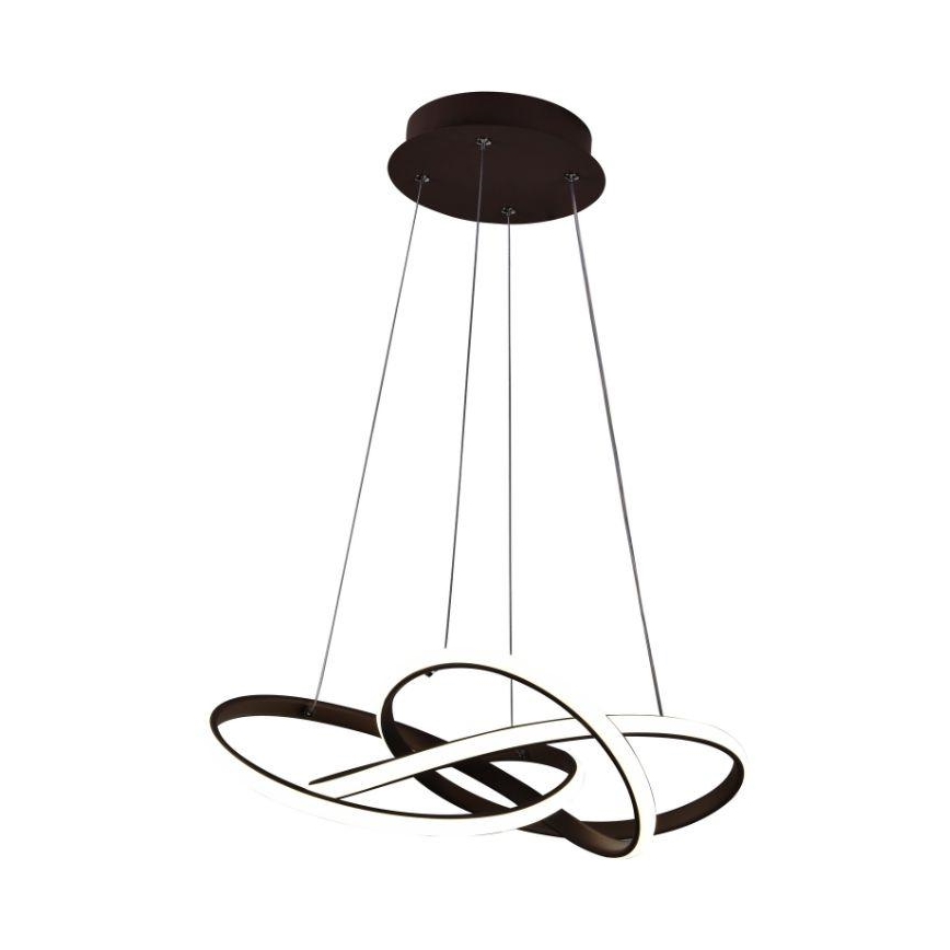 Suspension filaire à intensité variable LED/65W/230V 3000-6500K marron + télécommande