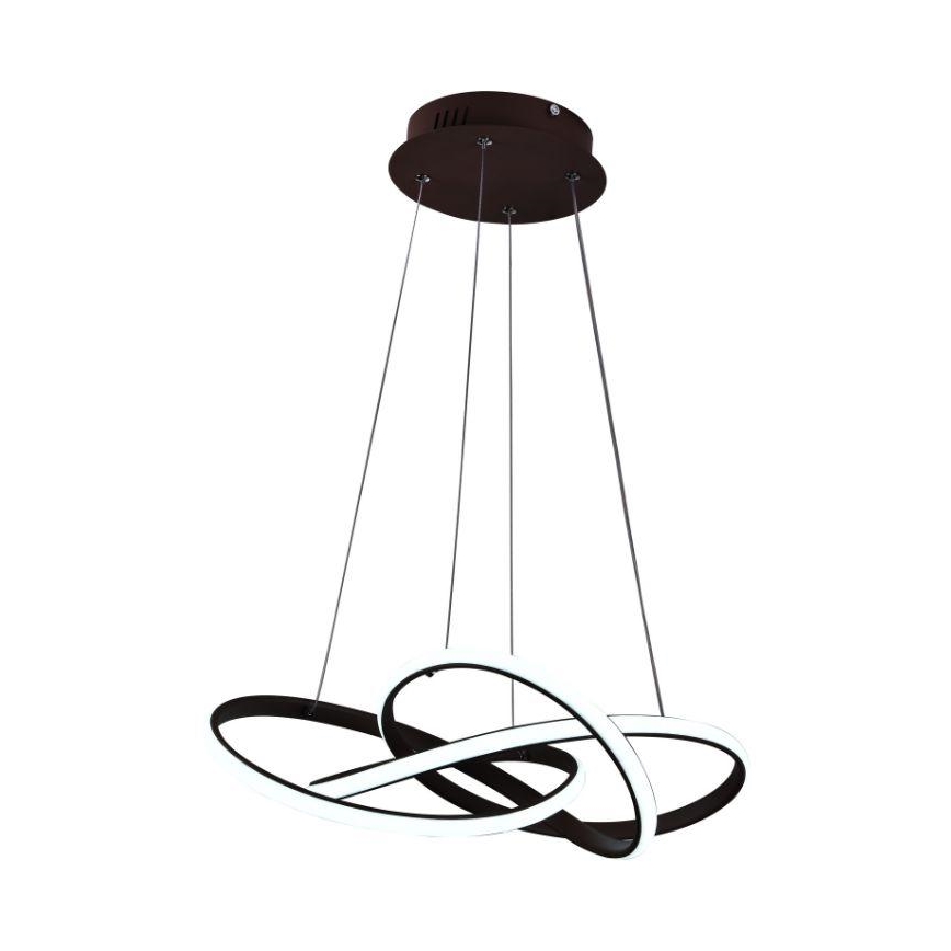 Suspension filaire à intensité variable LED/65W/230V 3000-6500K marron + télécommande