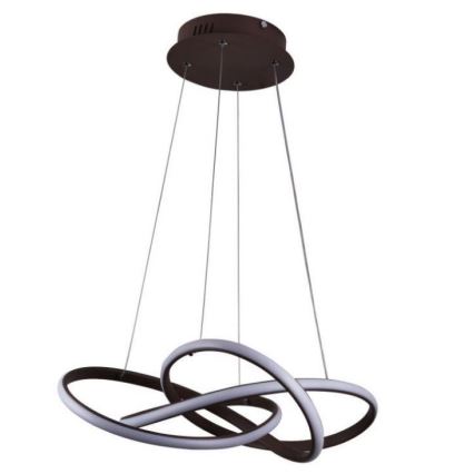 Suspension filaire à intensité variable LED/65W/230V 3000-6500K d. 48 cm marron + Télécommande