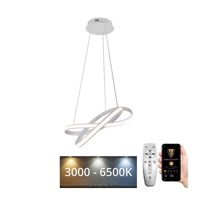 Suspension filaire à intensité variable LED/70W/230V 3000-6500K blanc + télécommande