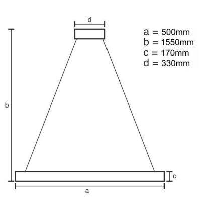 Suspension filaire en cristal à intensité variable LED/70W/230V 3000-6500K doré + télécommande