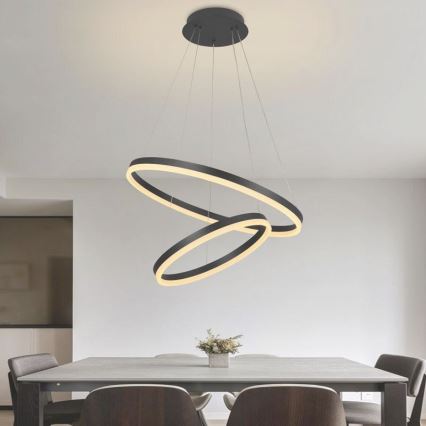 Suspension filaire à intensité variable LED/70W/230V 3000-6500K d. 60 cm + Télécommande
