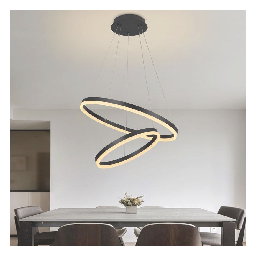 Suspension filaire à intensité variable LED/70W/230V 3000-6500K d. 60 cm + Télécommande