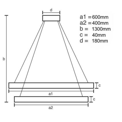 Suspension filaire à intensité variable LED/70W/230V 3000-6500K + télécommande