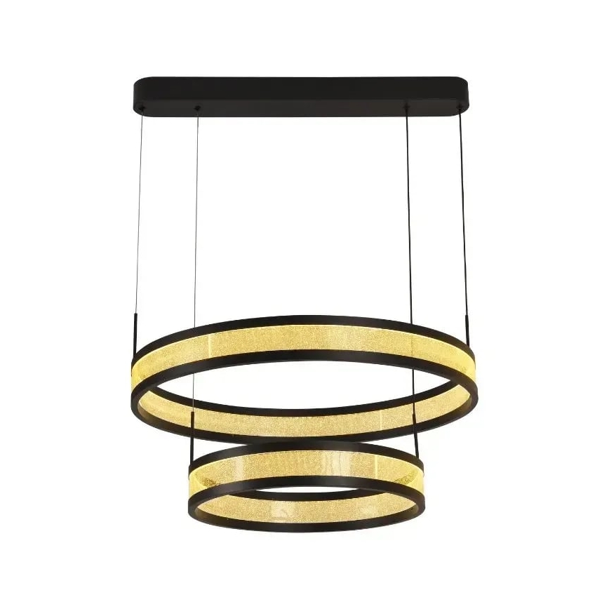 Suspension filaire à intensité variable LED/70W/230V 3000-6500K noir + télécommande