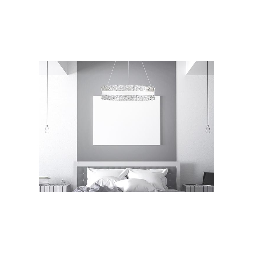 Suspension filaire en cristal à intensité variable LED/80W/230V 3000-6500K blanc + télécommande