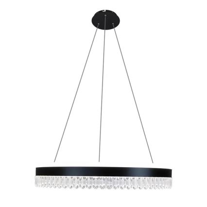 Suspension filaire en cristal à intensité variable LED/80W/230V 3000-6500K noir + télécommande