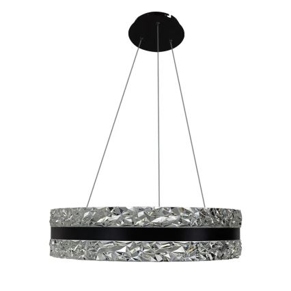 Suspension filaire en cristal à intensité variable LED/80W/230V 3000-6500K noir + télécommande