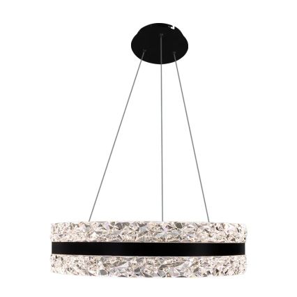 Suspension filaire en cristal à intensité variable LED/80W/230V 3000-6500K noir + télécommande