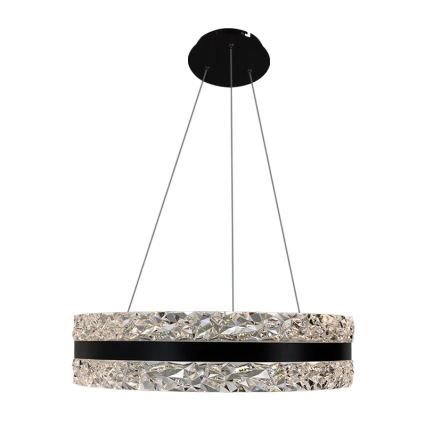 Suspension filaire en cristal à intensité variable LED/80W/230V 3000-6500K noir + télécommande