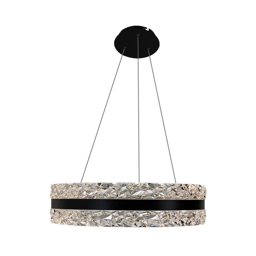 Suspension filaire en cristal à intensité variable LED/80W/230V 3000-6500K noir + télécommande
