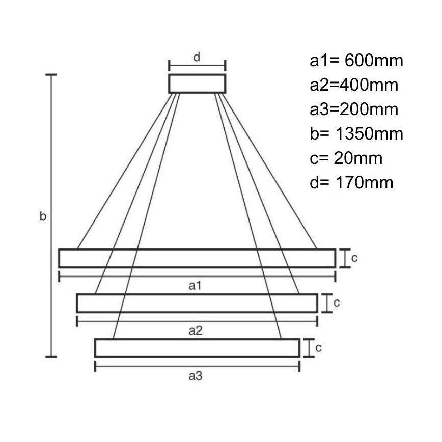 Suspension filaire à intensité variable LED/90W/230V 3000-6500K + Télécommande