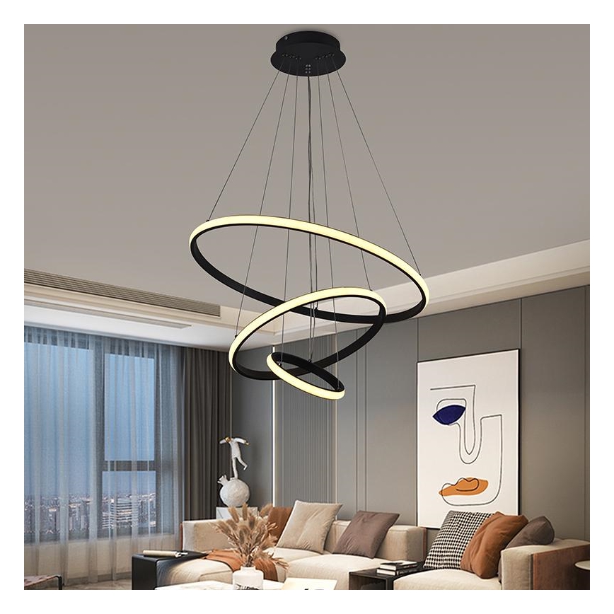 Suspension filaire à intensité variable LED/90W/230V 3000-6500K d. 60 cm + Télécommande