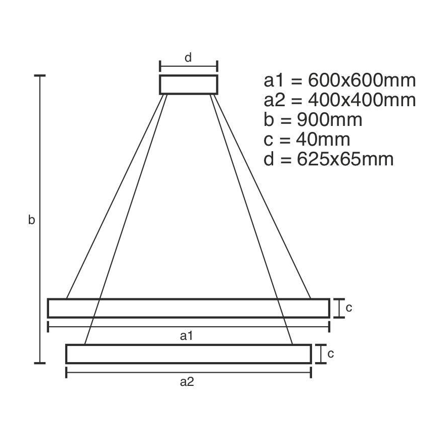 Suspension filaire à intensité variable LED/90W/230V 3000-6500K + télécommande