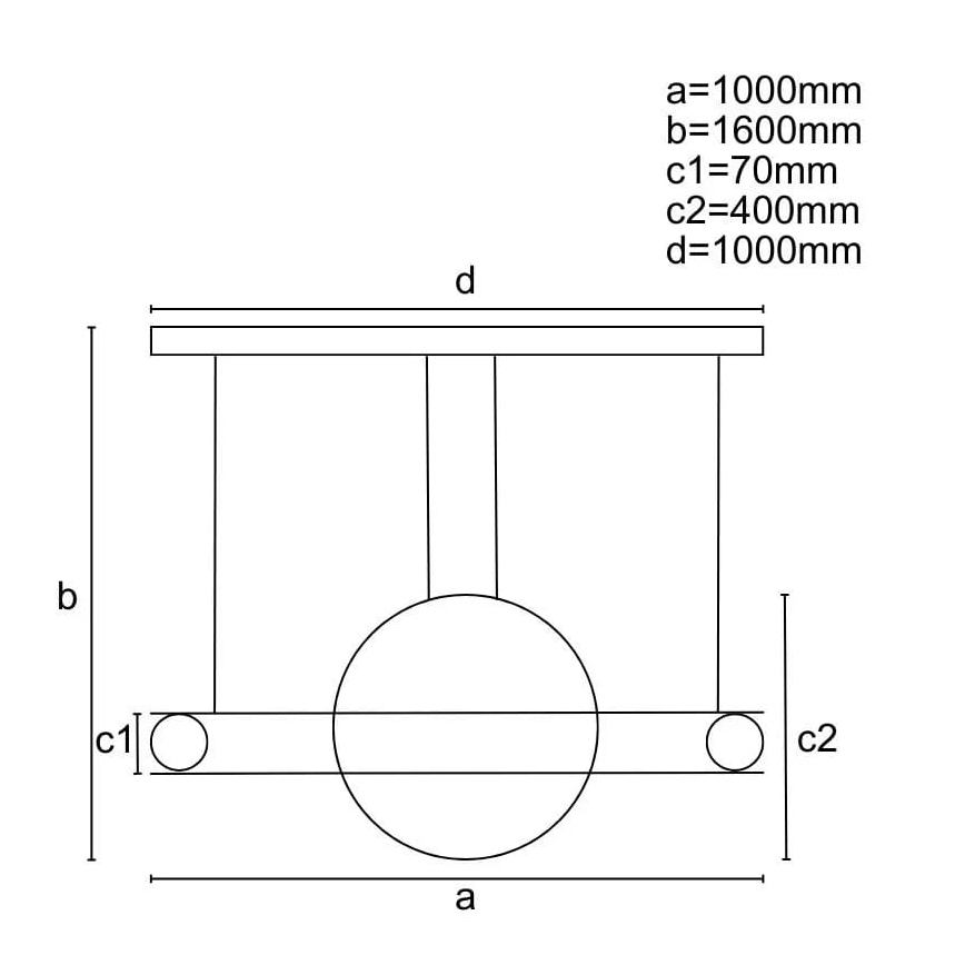 Suspension filaire à intensité variable LED/95W/230V 3000-6500K + télécommande
