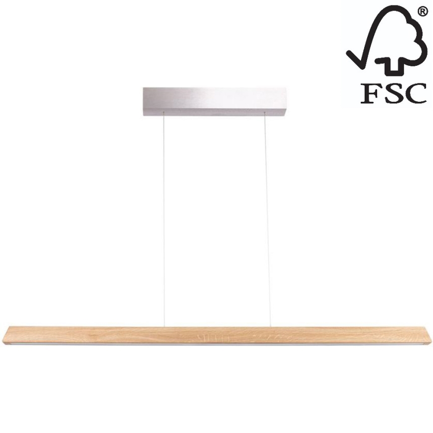 Suspension filaire à intensité variable LED DEROTT 3xLED/14W/230V chêne – certifié FSC