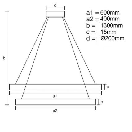 Suspension filaire à intensité variable LED LED/65W/230V 3000-6500K + télécommande