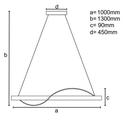 Suspension filaire à intensité variable LED LED/70W/230V 3000-6500K + télécommande