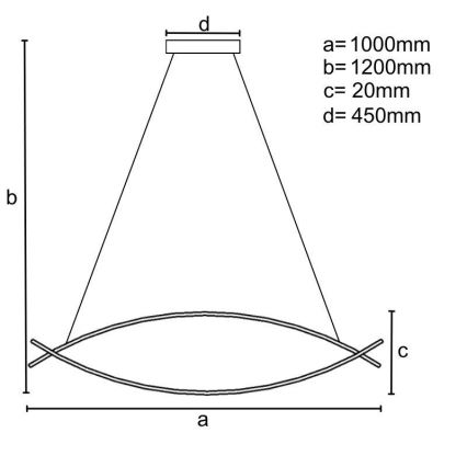 Suspension filaire à intensité variable LED LED/70W/230V 3000-6500K + télécommande