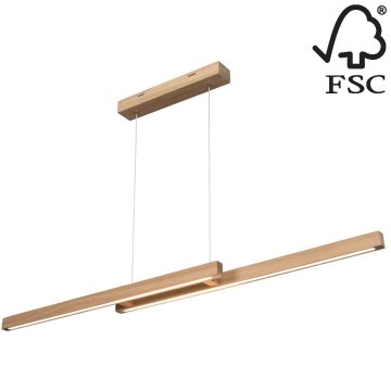 Suspension filaire à intensité variable SMAL 2xLED/22,5W/230V chêne - certifié FSC