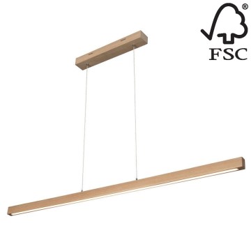 Suspension filaire à intensité variable SMAL LED/18W/230V chêne - certifié FSC