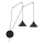Suspension filaire ABRAMO 2xE27/15W/230V noir