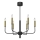 Suspension filaire AKASYA 6xE14/15W/230V noir/doré