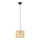 Suspension filaire ALBA 1xE27/15W/230V diam. 20 cm rotin/noir
