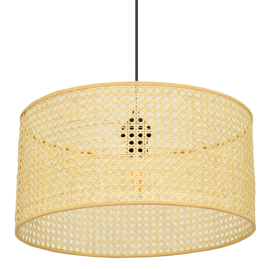 Suspension filaire ALBA 1xE27/15W/230V diam. 40 cm rotin/noir